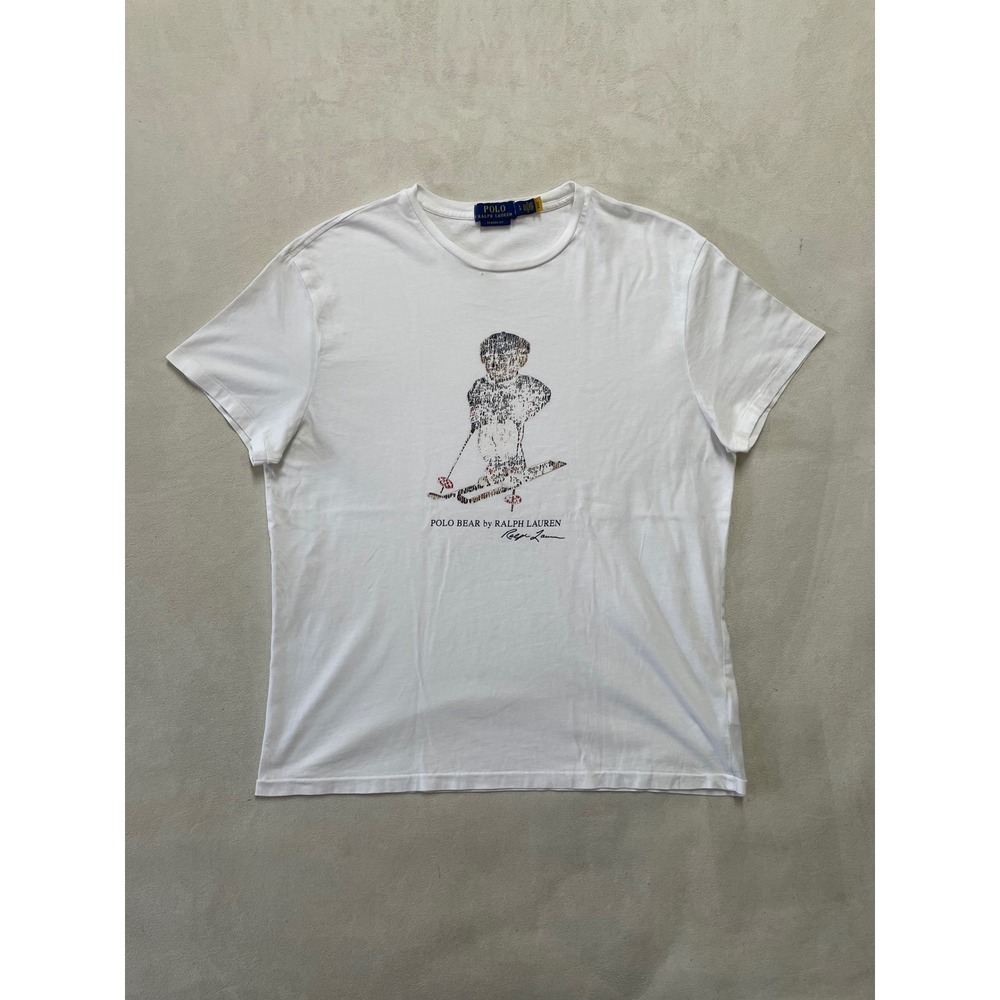 Polo Ralph Lauren Polo Bear Ski Graphic T-Shirt White Classic Fit Large